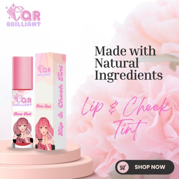 QR BRILLIANT LIP & CHEEK TINT - RED - Image 21