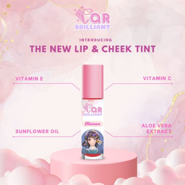 QR BRILLIANT LIP & CHEEK TINT - RED - Image 18