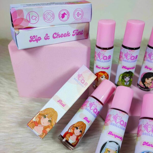 QR BRILLIANT LIP CHEEK TINT - BURGUNDY