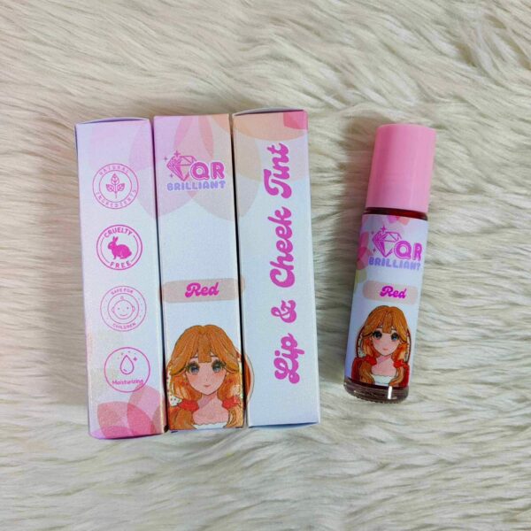 QR BRILLIANT LIP & CHEEK TINT - RED - Image 3