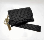 Card/Coins Mini Purse with Wristlet Fob - Matte Onyx