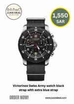 Victorinox Swiss Army watch black strap with extra blue strap